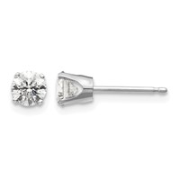 14K White Gold.70ct I2 K-l Diamond Stud Push-on Post Earrings view 1