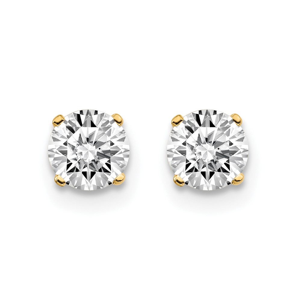 14y .75ct. I1 J-K Diamond Stud Push-on Post Earrings (ST2-75)