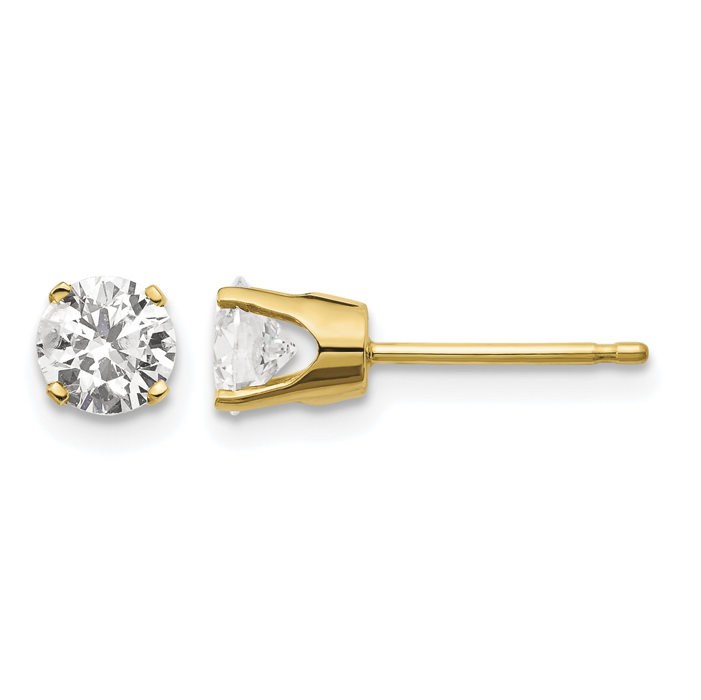 14ky .85ct. I2 K-L Diamond Stud Push-on Post Earrings (ST1-85)