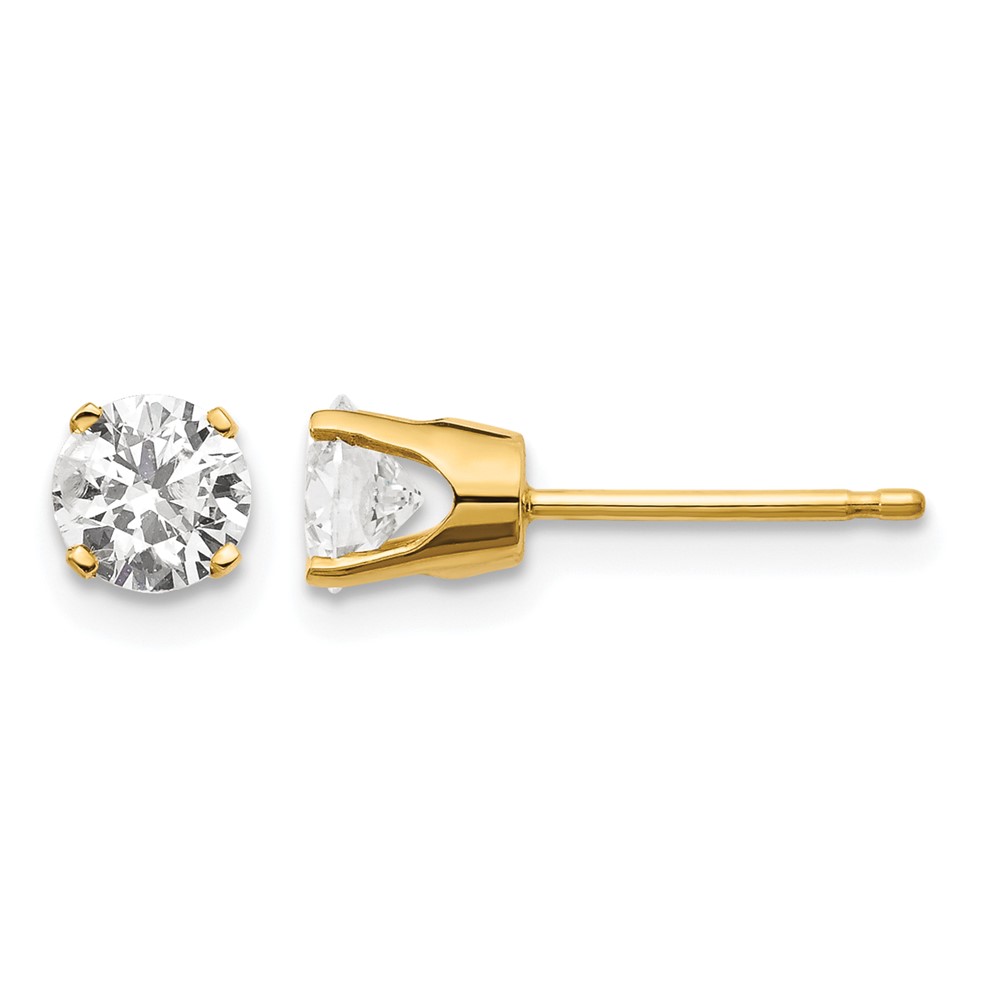 14ky .85ct. I2 K-L Diamond Stud Push-on Post Earrings (ST1-85)