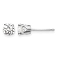 14K White Gold.85ct I2 K-l Diamond Stud Push-on Post Earrings view 1