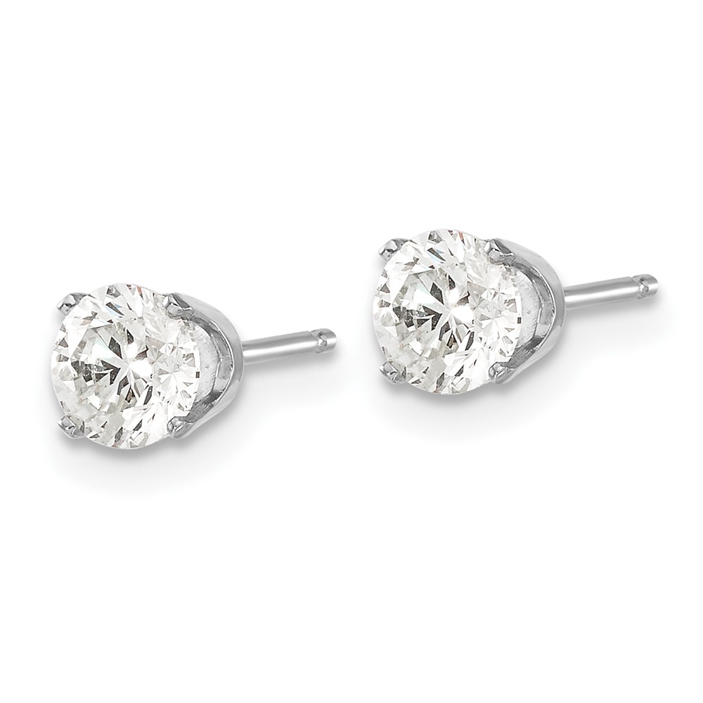14kw .95ct I1 J-K Diamond Stud Push-on Post Earrings (ST2-95W)