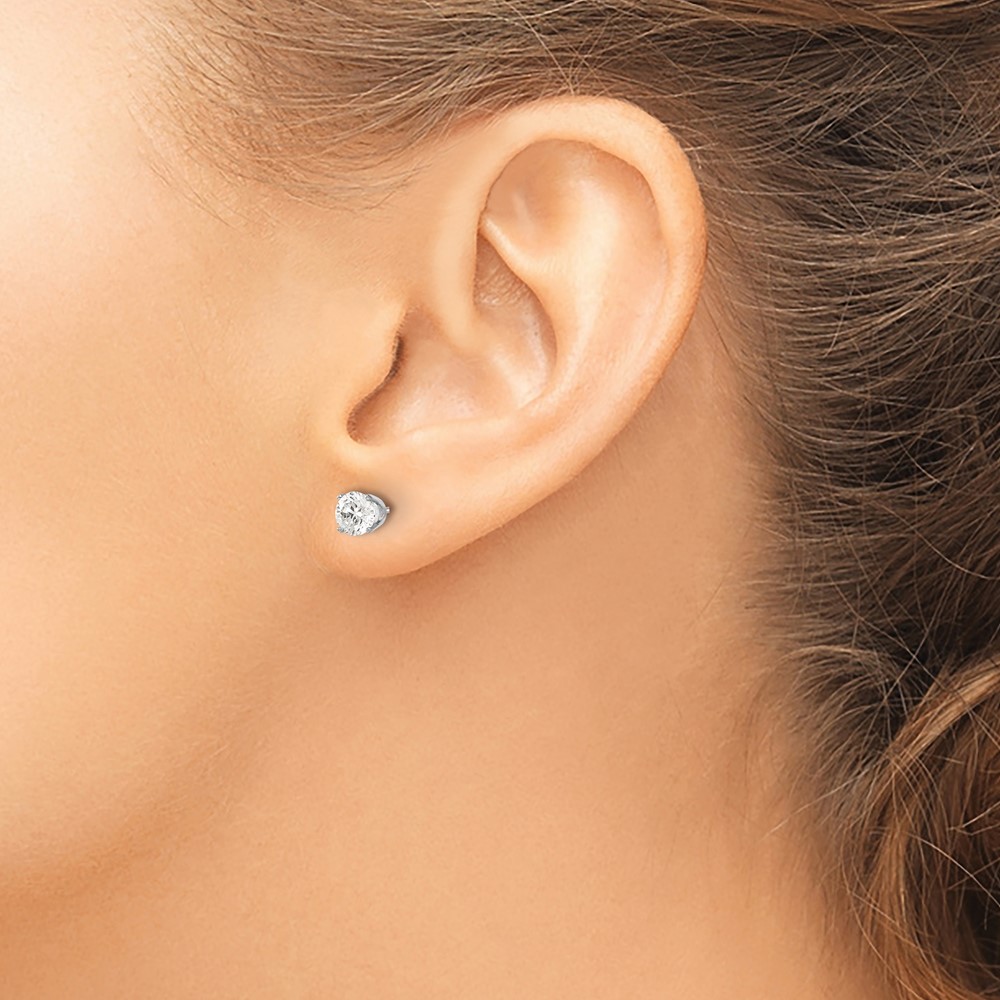 14kw .95ct I1 J-K Diamond Stud Push-on Post Earrings (ST2-95W)
