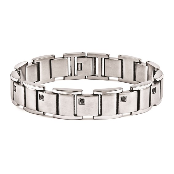 Steel Black Diamond bracelet