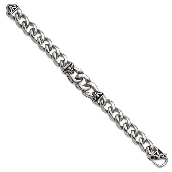 Stainless Steel 8.5 Curb Style Gents Bracelet