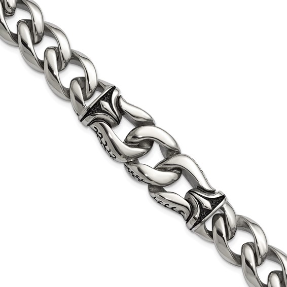 Stainless Steel 8.5 Curb Style Gents Bracelet