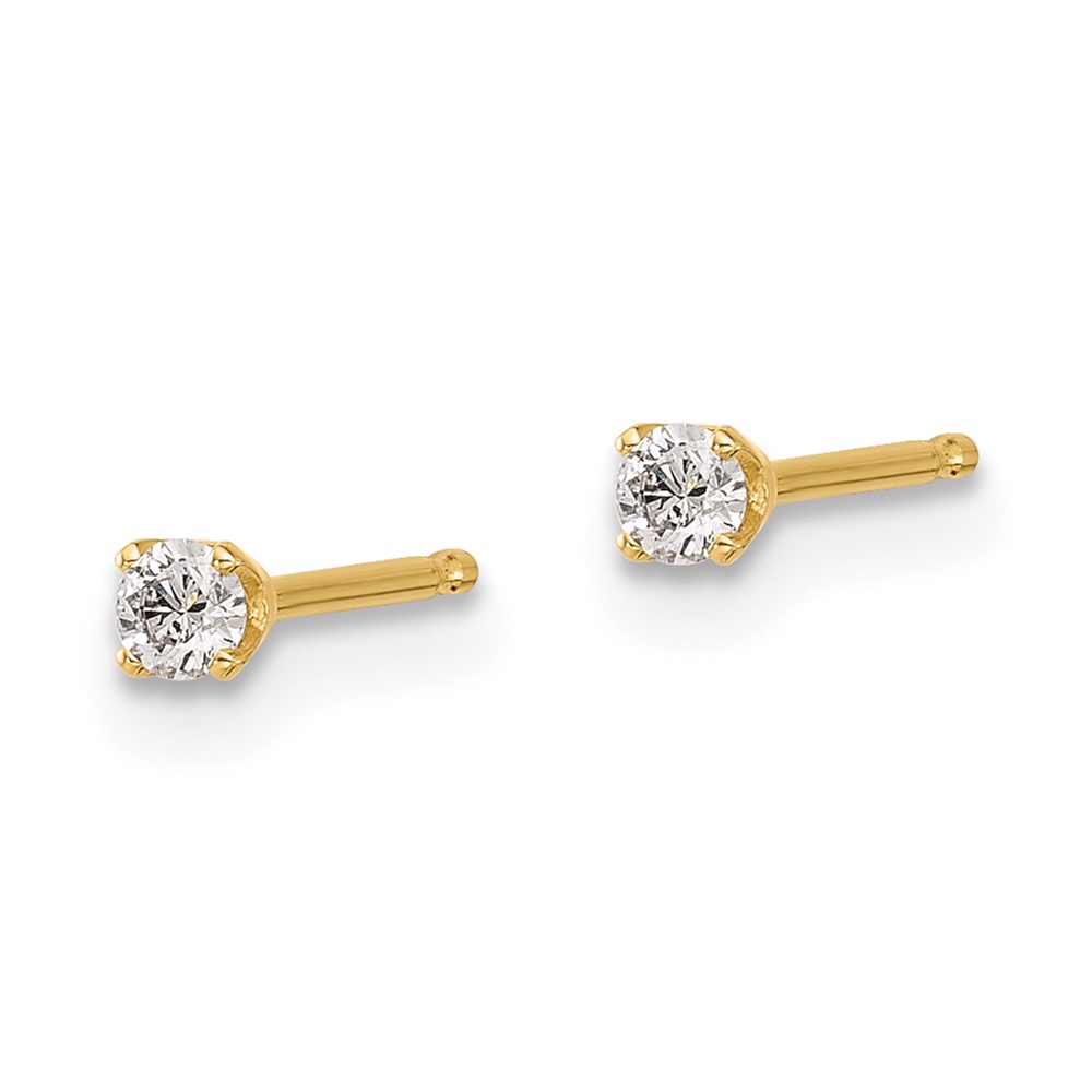 14y .10ct. I1 J-K Diamond Stud Push-on Post Earrings (ST2-10)