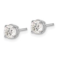 14K White Gold 1.00ct I1 J-k Diamond Stud Push-on Post Earrings view 2