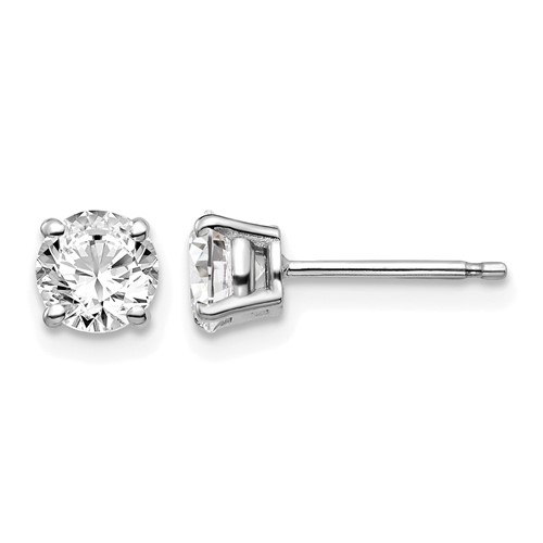14kw 1.00ct I1 J-k Diamond Stud Push-on Post Earrings