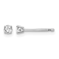 14kw .10ct I1 J-k Diamond Stud Push-on Post Earrings view 1