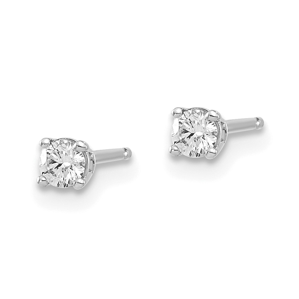 14kw .15ct I1 J-K Diamond Stud Push-on Post Earrings (ST2-15W)
