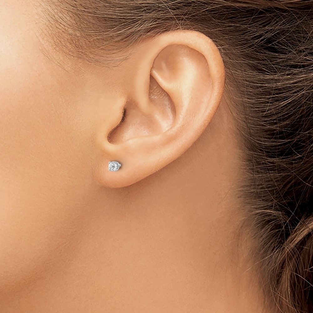 14kw .20ct I1 J-K Diamond Stud Push-on Post Earrings (ST2-20W)