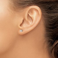 14kw .20ct I1 J-k Diamond Stud Push-on Post Earrings view 3