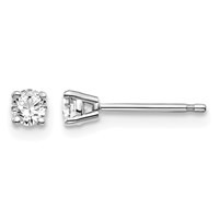 14kw .20ct I1 J-k Diamond Stud Push-on Post Earrings view 1