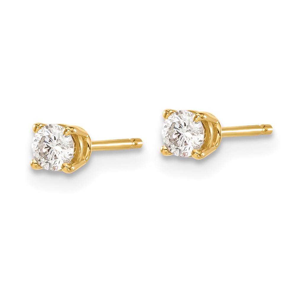 14y .30ct. I1 J-K Diamond Stud Push-on Post Earrings (ST2-30)