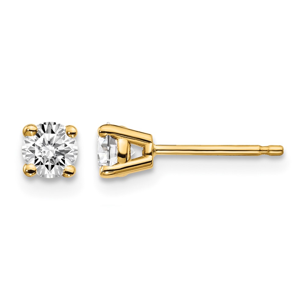 14y .30ct. I1 J-K Diamond Stud Push-on Post Earrings (ST2-30)
