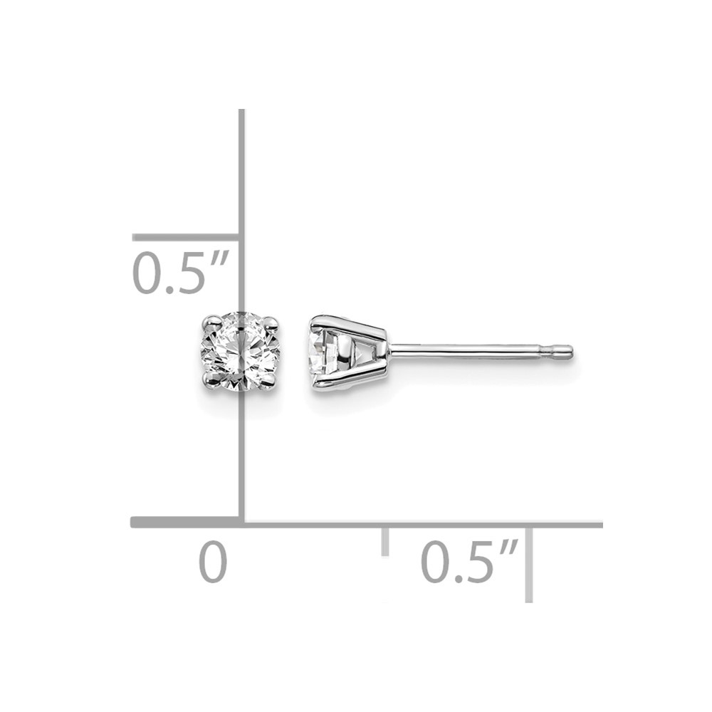 14kw .30ct I1 J-K Diamond Stud Push-on Post Earrings (ST2-30W)