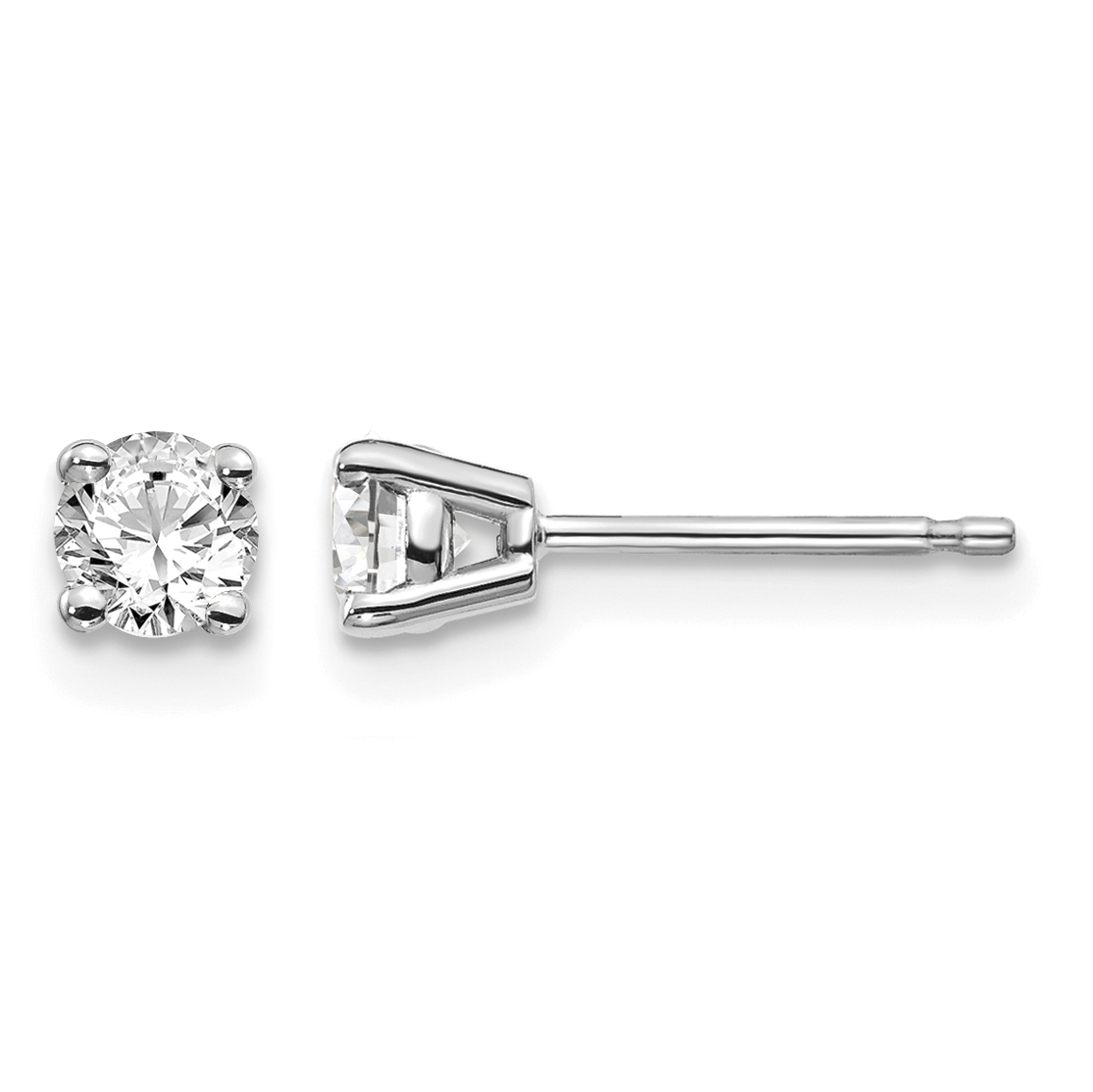14kw .30ct I1 J-K Diamond Stud Push-on Post Earrings (ST2-30W)
