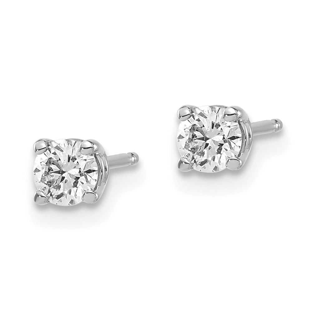 14kw .40ct I1 J-K Diamond Stud Push-on Post Earrings (ST2-40W)