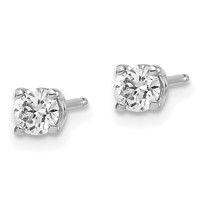 14kw .40ct I1 J-k Diamond Stud Push-on Post Earrings view 2