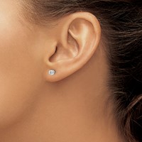 14kw .40ct I1 J-k Diamond Stud Push-on Post Earrings view 3