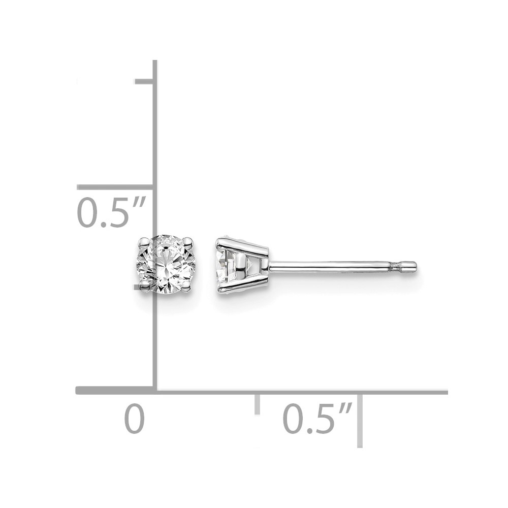 14kw .40ct I1 J-K Diamond Stud Push-on Post Earrings (ST2-40W)