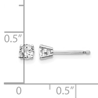 14kw .40ct I1 J-k Diamond Stud Push-on Post Earrings view 4