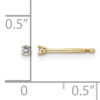 14y.05ct I1 J-k Diamond Stud Push-on Post Earrings view 4