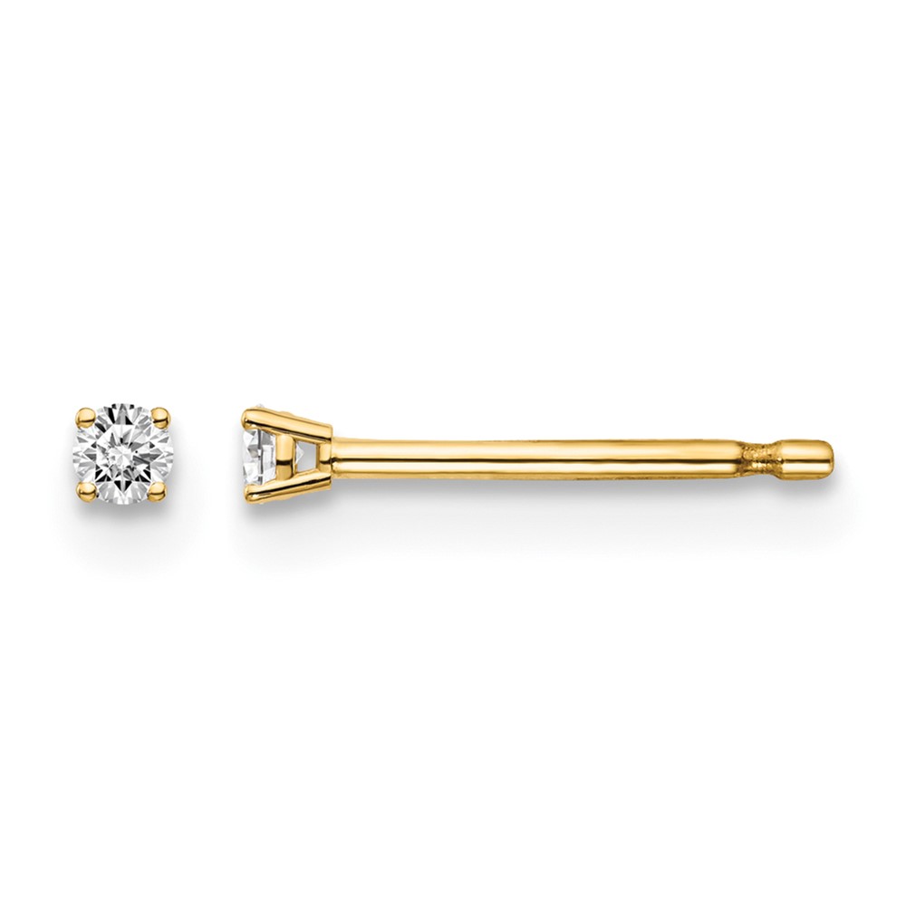 14y.05ct I1 J-k Diamond Stud Push-on Post Earrings