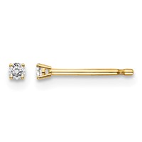 14y.05ct I1 J-k Diamond Stud Push-on Post Earrings view 1