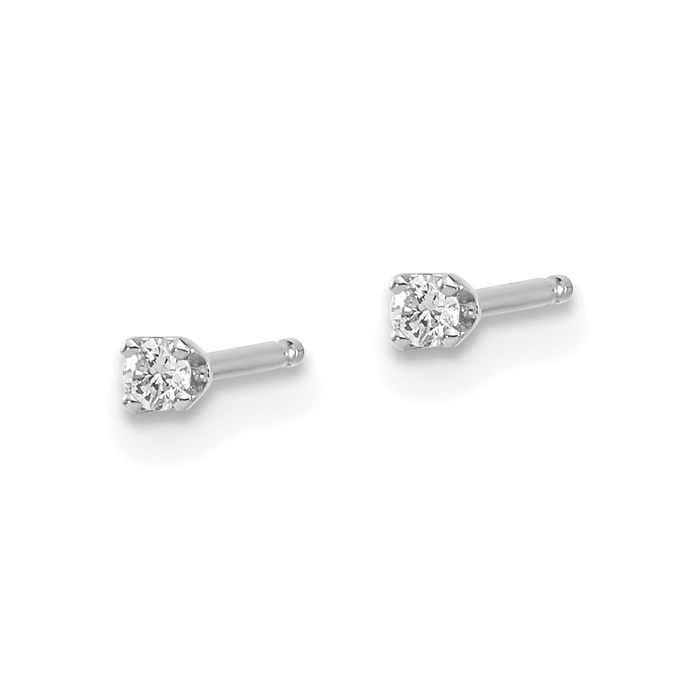 14kw .05ct I1 J-K Diamond Stud Push-on Post Earrings (ST2-5W)