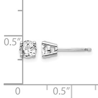 14K White Gold.70ct I1 J-k Diamond Stud Push-on Post Earrings view 3