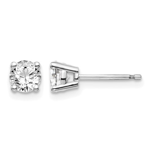14kw .75ct I1 J-K Diamond Stud Push-on Post Earrings