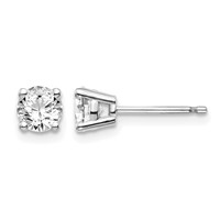 14K White Gold.85ct I1 J-k Diamond Stud Push-on Post Earrings view 1