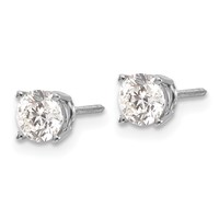 14kw 1.00ct VS2 SI1 G-i Diamond Stud Thread on Off Post Earrings view 2