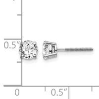14kw 1.00ct VS2 SI1 G-i Diamond Stud Thread on Off Post Earrings view 4