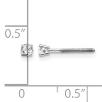 14K White Gold.10ct SI3 G-i Diamond Stud Thread on Off Post Earrings view 4