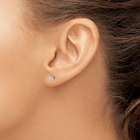14kw .15ct VS2 SI1 G-i Diamond Stud Thread on Off Post Earrings view 3