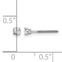 14kw .15ct VS2 SI1 G-i Diamond Stud Thread on Off Post Earrings view 4