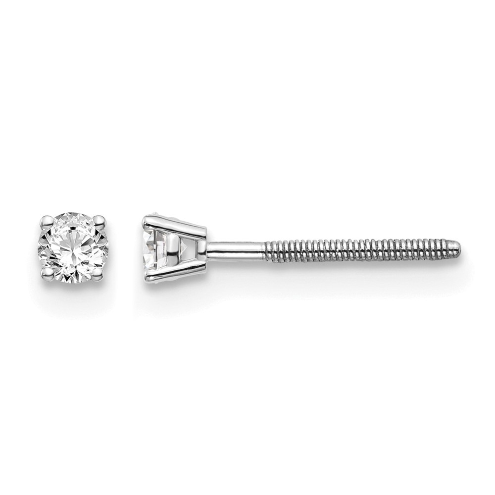 14kw .15ct VS2 SI1 G-i Diamond Stud Thread on Off Post Earrings