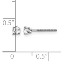 14K White Gold.20ct SI3 G-i Diamond Stud Thread on Off Post Earrings view 4