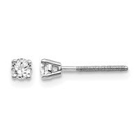 14K White Gold.20ct SI3 G-i Diamond Stud Thread on Off Post Earrings view 1
