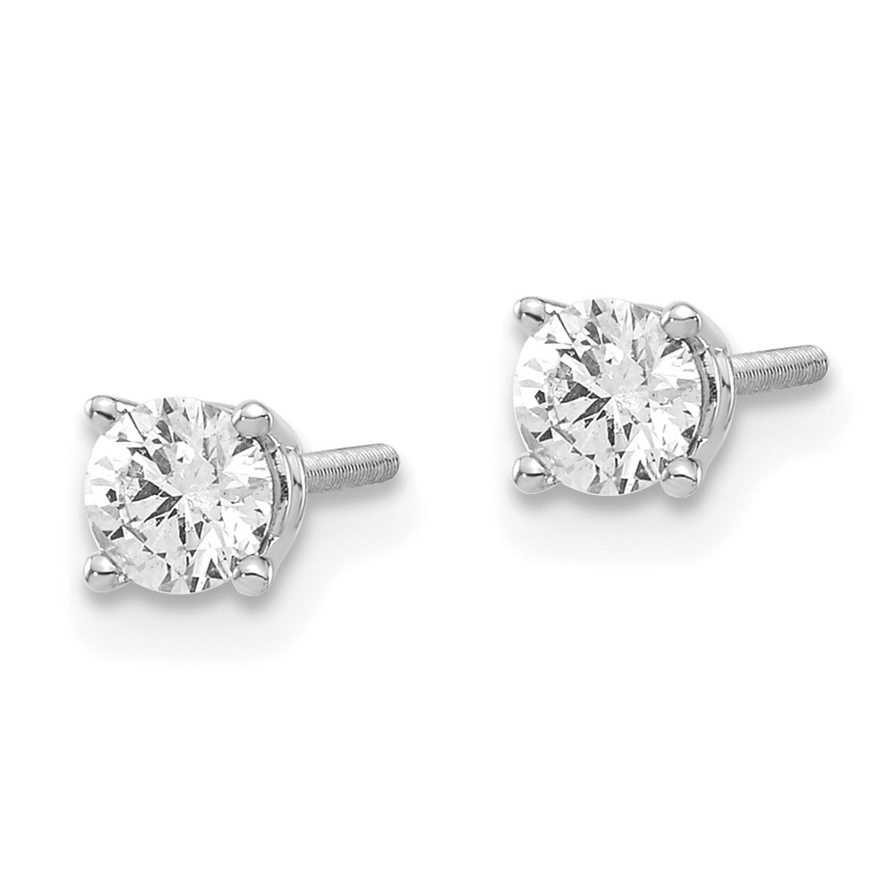 14kw .40ct SI3 G-I Diamond Stud Thread on/off Post Earrings (ST3-40W)