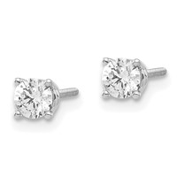 14kw .40ct VS2 SI1 G-i Diamond Stud Thread on Off Post Earrings view 2
