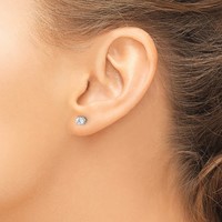 14kw .40ct VS2 SI1 G-i Diamond Stud Thread on Off Post Earrings view 3
