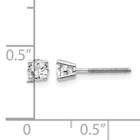 14kw .40ct VS2 SI1 G-i Diamond Stud Thread on Off Post Earrings view 4
