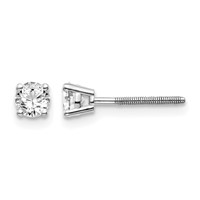14kw .40ct VS2 SI1 G-i Diamond Stud Thread on Off Post Earrings view 1