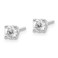 14kw .50ct VS2 SI1 G-i Diamond Stud Thread on Off Post Earrings view 2