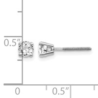 14kw .50ct VS2 SI1 G-i Diamond Stud Thread on Off Post Earrings view 4