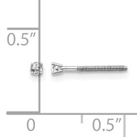 14K White Gold.05ct SI3 G-i Diamond Stud Thread on Off Post Earrings view 4